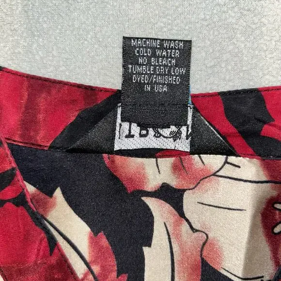 Citron Button XL Light Weight Silk Print Jacket or Blouse Top - Picture 5 of 7